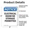 Signmission Electrical Room No Storage, 3.5 in W x Rectangle, Vinyl Decal OS-2PACK-NS-D-35-V-11687 - alternate 2